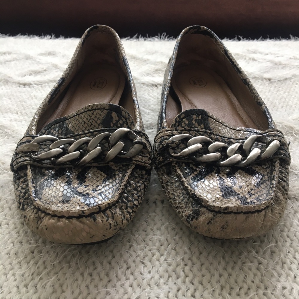 Circa Joan & David Lux Series Python Chain Flats - image 1